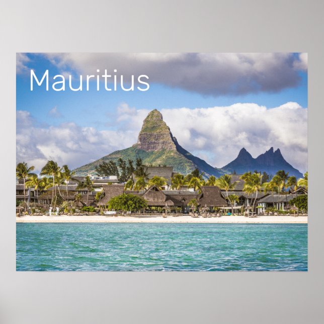 Mauritius Indian Ocean Flic En Flac Beach Souvenir Poster (Vorne)