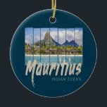 Mauritius Indischer Ozean Vintag Beach Souvenir Keramik Ornament<br><div class="desc">Mauritius Indischer Ozean mit Strand und Palmen Urlaub Andenken für Reisende. Vintage Mauritius Feriengestaltung im Indischen Ozean für Inselliebhaber. Sie können das Design einfach anpassen und personlisieren,  indem Sie den gewollt Namen eingeben.</div>