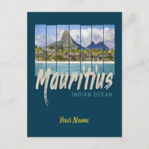 Mauritius Indischer Ozean Vintage-Strandsouvenir Postkarte