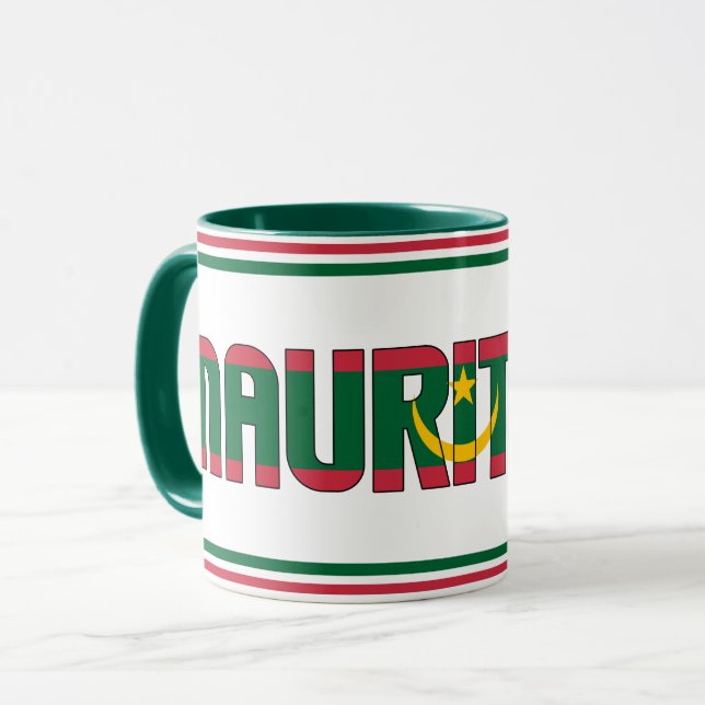 Mauritius-Inseln-Nationalflagge Patriotischer Kaff Tasse (Vorderseite Links)