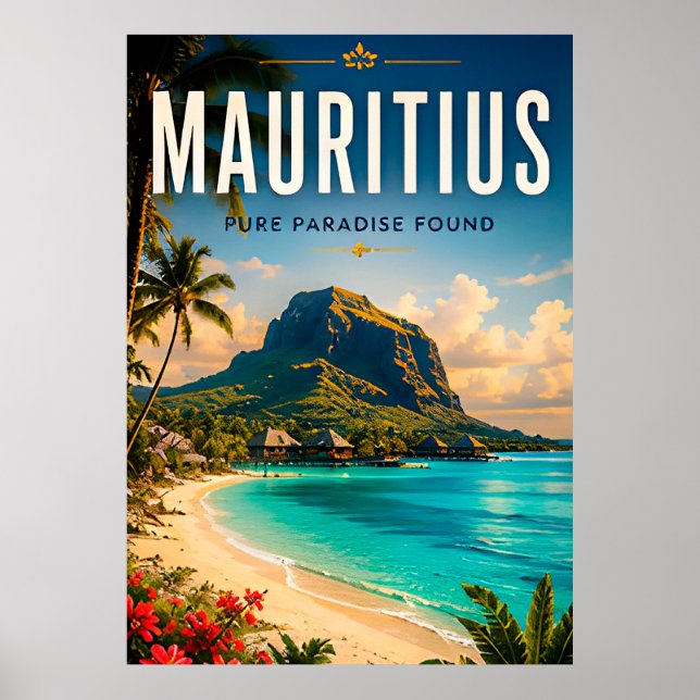 🌴 Mauritius Inselparadies Küste 🌊 Poster (Vorne)