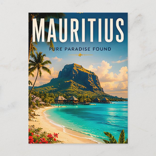 🌴 Mauritius Inselparadies Küste 🌊 Postkarte (Vorderseite)