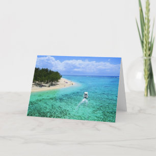 Mauritius Island Beach Indischer Ozean Boat Türkis Karte