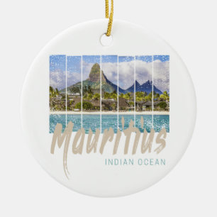 Mauritius Le Morne Brabant Berg Souvenir Keramik Ornament
