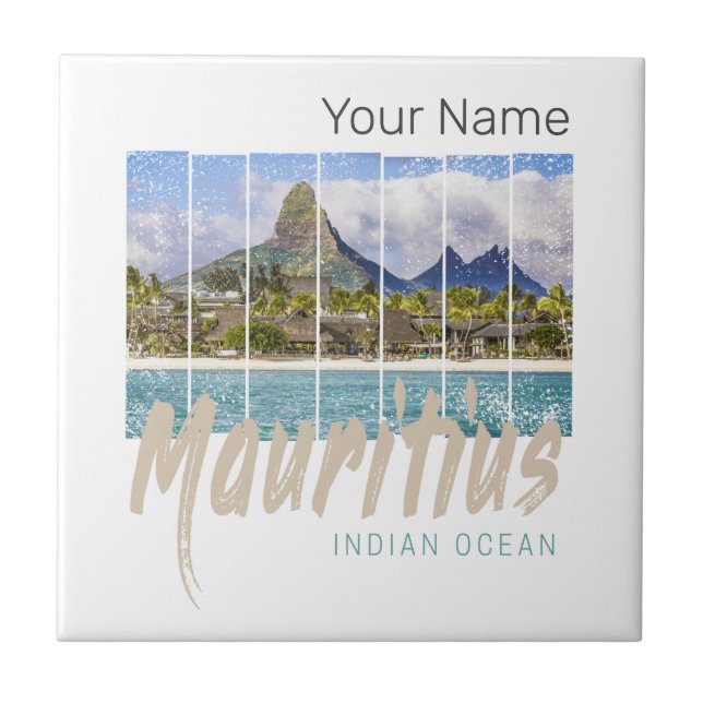 Mauritius Le Morne Brabant Mountain Souvenir Fliese (Vorderseite)