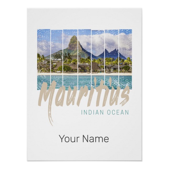 Mauritius Le Morne Brabant Mountain Souvenir Poster (Vorderseite)