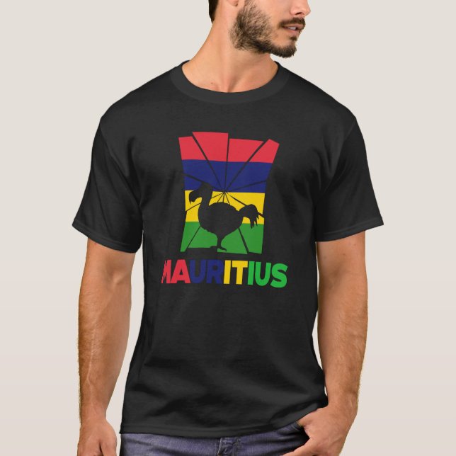 Mauritius Mauritian Mauritius Flag Animal Silhouet T-Shirt (Vorderseite)