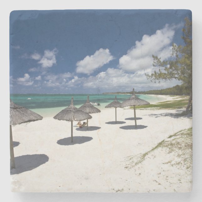 Mauritius, Mauritius, Belle Mare, Steinuntersetzer (Vorderseite)