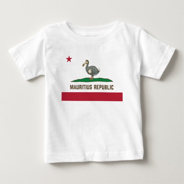 Mauritius Republik Kalifornien Flaggendodo Baby T-shirt (Vorderseite)