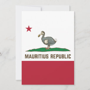 Mauritius Republik Kalifornien Flaggendodo Einladung