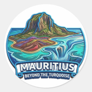 MAURITIUS RUNDER AUFKLEBER
