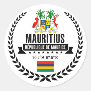 Mauritius Runder Aufkleber