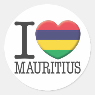 Mauritius Runder Aufkleber