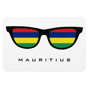 Mauritius schattiert kundenspezifischen Text u. Magnet