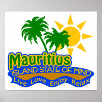 Mauritius Staat des Gedankenplakats