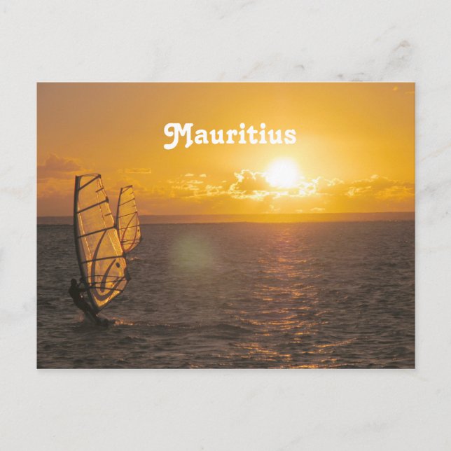 Mauritius Sunset Postkarte (Vorderseite)