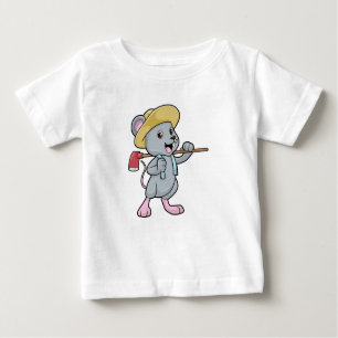 Maus als Bauer mit Ax & Hat Baby T-shirt