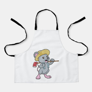 Maus als Bauer mit Ax & Hat Schürze