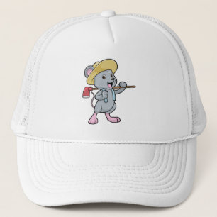 Maus als Bauer mit Ax & Hat Truckerkappe
