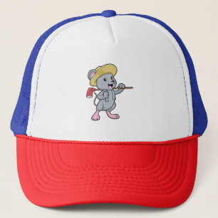 Maus als Bauer mit Ax & Hat Truckerkappe