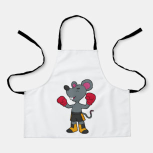 Maus als Boxer mit Boxhandschuhen Schürze