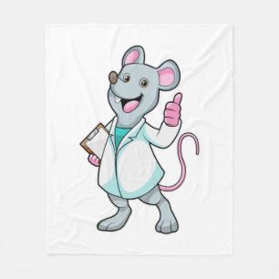 Maus als Doktor mit Doctor's Coat Fleecedecke