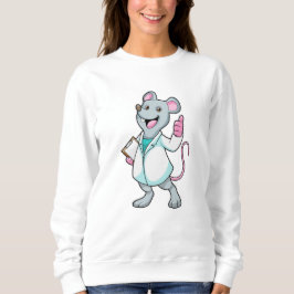 Maus als Doktor mit Doctor's Coat Sweatshirt