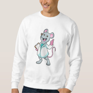 Maus als Doktor mit Doctor's Coat Sweatshirt