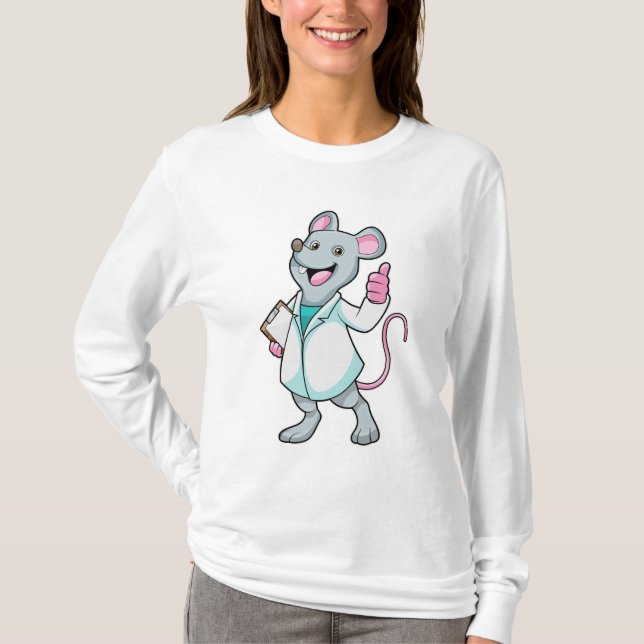 Maus als Doktor mit Doctor's Coat T-Shirt (Vorderseite)