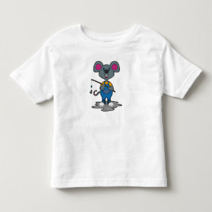 Maus als Fisher mit Angelrute Kleinkind T-shirt