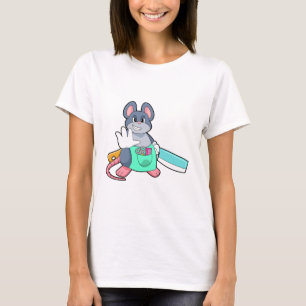 Maus als Friseur mit Schere & Kamin T-Shirt