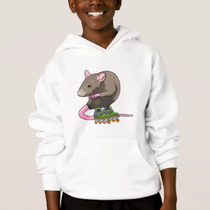 Maus als Inline-Skater mit Inline-Skaten Hoodie