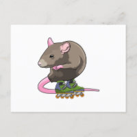 Maus als Inline-Skater mit Inline-Skaten