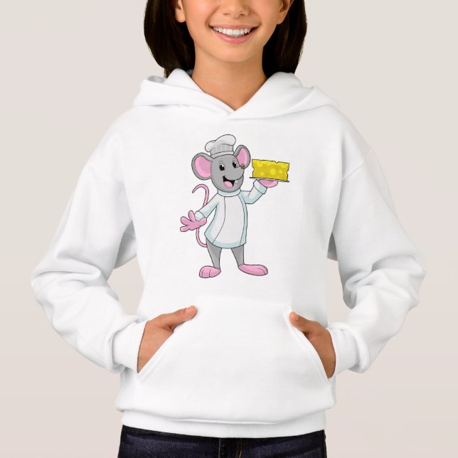 Maus als Koch mit Käse Hoodie (Vorderseite)
