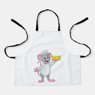 Maus als Koch mit Käse Schürze