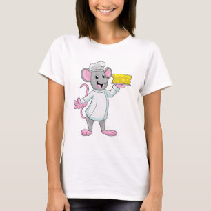 Maus als Koch mit Käse T-Shirt