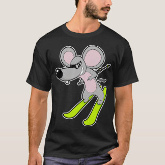 Maus als Skifahrer mit Ski 1 T-Shirt