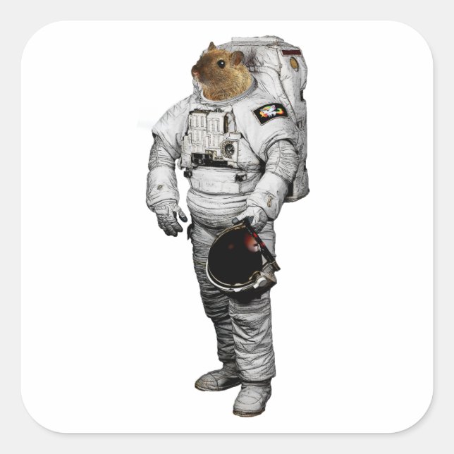 Maus Astronaut Sticker (Vorderseite)