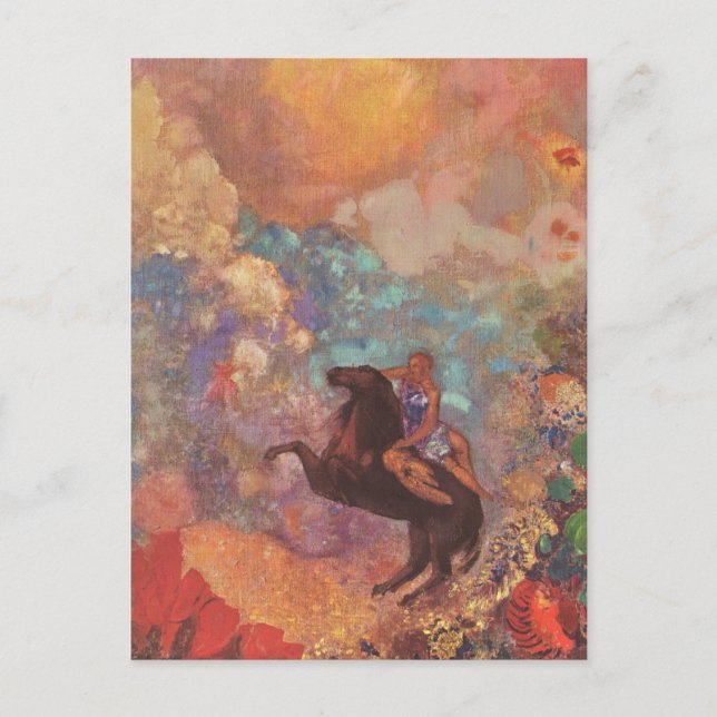 Maus auf Pegasus Postkarte (Vorderseite)