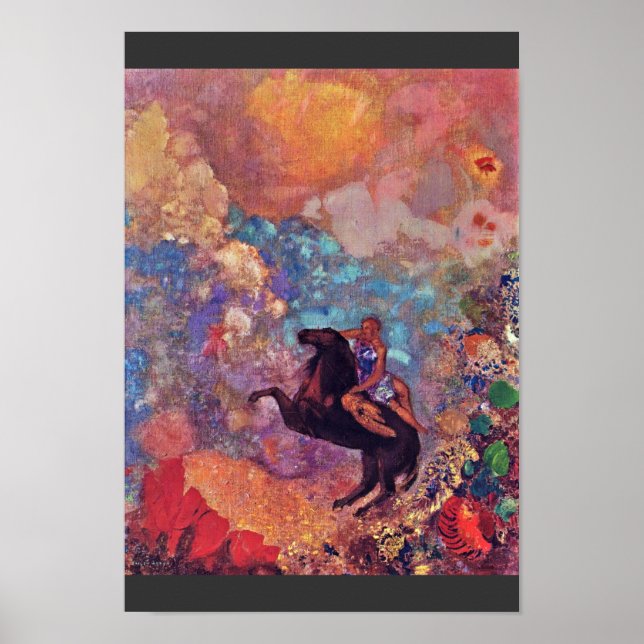 Maus auf Pegasus von Redon Odilon (beste Qualität) Poster (Vorne)