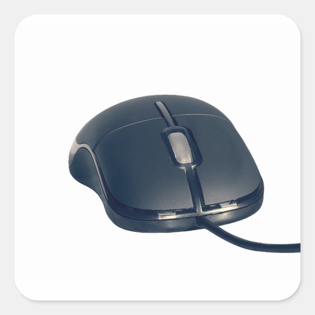 Maus-Aufkleber Quadratischer Aufkleber (Vorderseite)