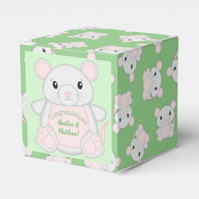 Maus Baby Dusche Geschenkschachtel (Vorderseite)