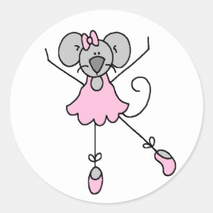 Maus-Ballerina Drei Aufkleber