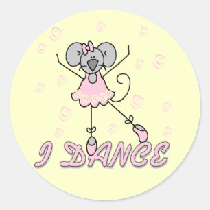 Maus-Ballett-T-Shirts und Geschenke Runder Aufkleber