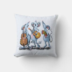 Maus Band Blue Pillow Fun Kissen