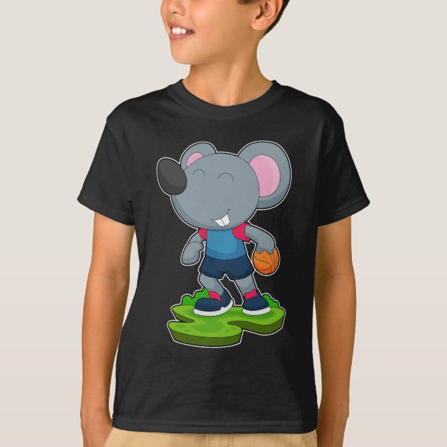 Maus Basketball-Spieler Basketball T-Shirt (Vorderseite)