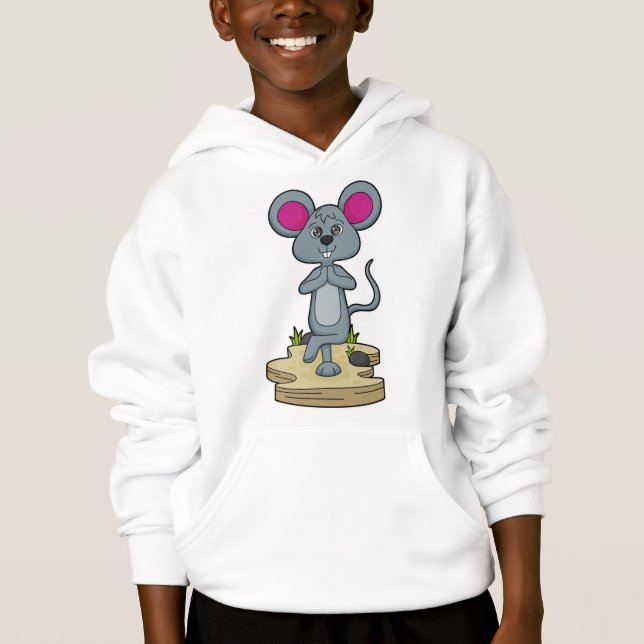 Maus bei Yoga-Fitness Hoodie (Vorderseite)