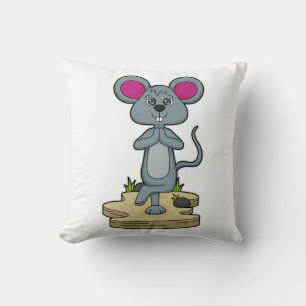 Maus bei Yoga-Fitness Kissen