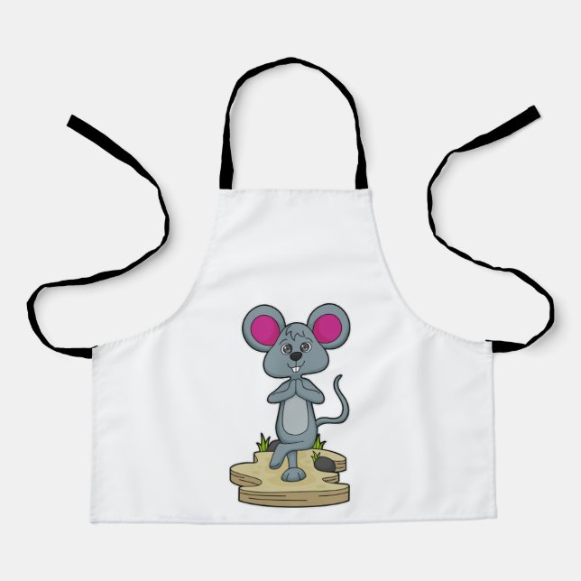 Maus bei Yoga-Fitness Schürze (Vorderseite)