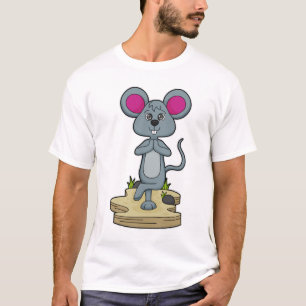 Maus bei Yoga-Fitness T-Shirt